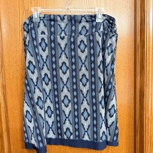 Tranquility by Colorado Clothing Geometric Reversible Blue Skirt